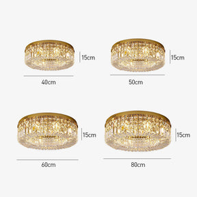 Modern Round Crystal Ceiling Light for Living Room Bedroom Hallway
