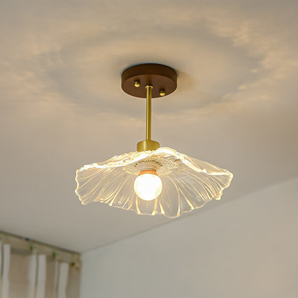 Flower Glass Hallway Ceiling Lighting