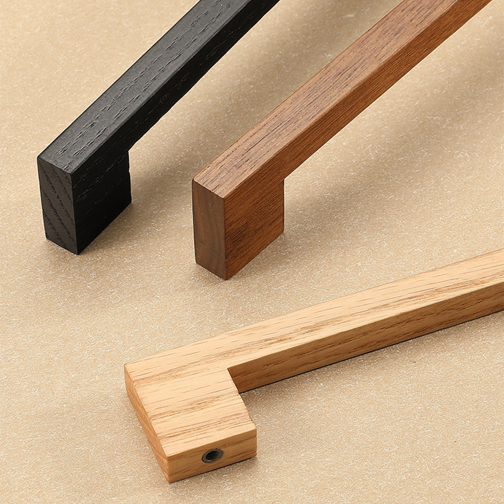 Simple Drawer Log Wind Solid Wood Cabinet Handles and Knobs