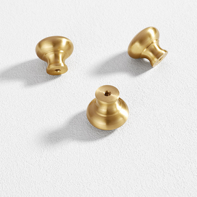 Modern Brass Gold Mushroom Head Cabinet Knobs