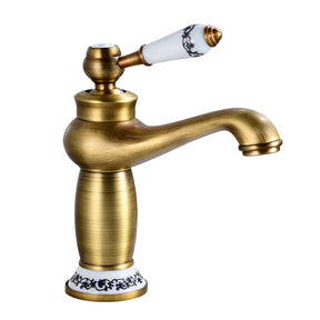 Traditional Solid Brass Single Hole Basin Tap_Bronze