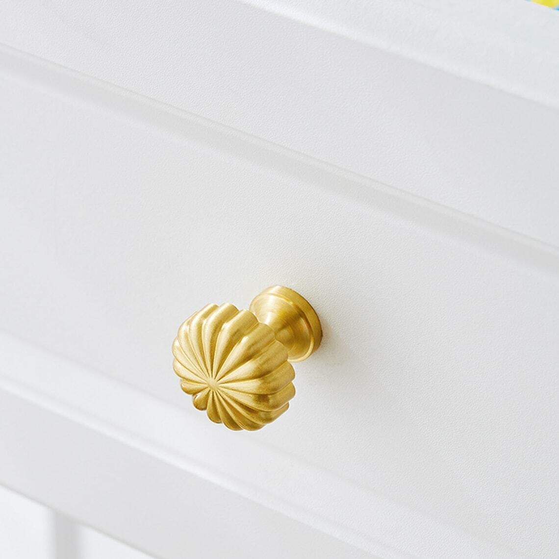 Gold Brass Furniture Hardware Single Hole Knobs