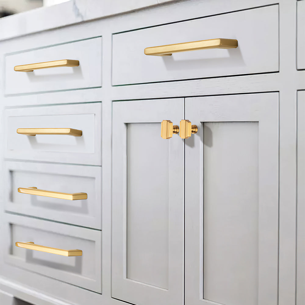 Contemporary Brass Kitchen Cabinet Handles And Knobs