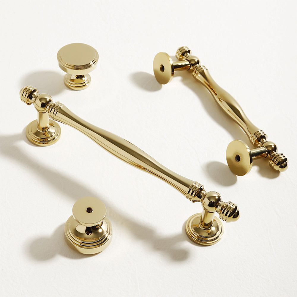 Modern Brass Gold Cupboard Kitchen Handles