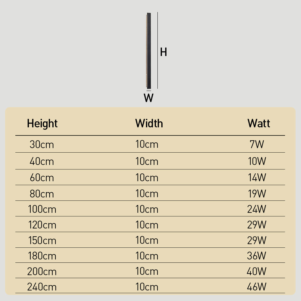 Modern IP64 Waterproof LED Strip Outdoor Long Wall Light