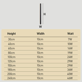 Modern IP64 Waterproof LED Strip Outdoor Long Wall Light