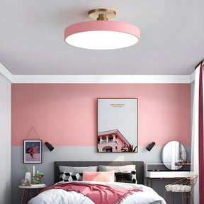 Modern Concise Circular LED Semi Flush Mount Ceiling Light