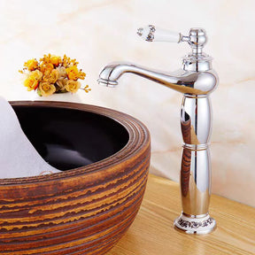 Traditional  Solid Brass Single Hole Basin Tap_Chrome