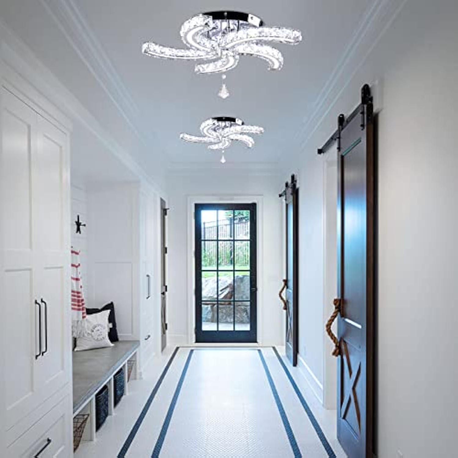 Luxury Crystal 5 Arms LED Flush Mount Ceiling Lights