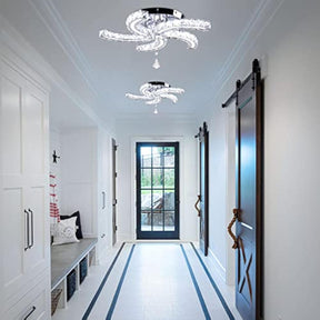 Luxury Crystal 5 Arms LED Flush Mount Ceiling Lights