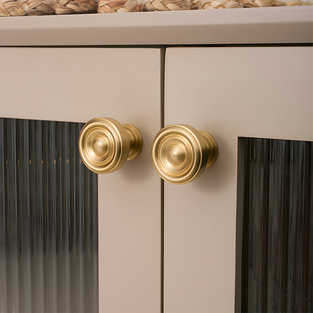 Retro Gold Brass Wardrobe Handles And Knobs