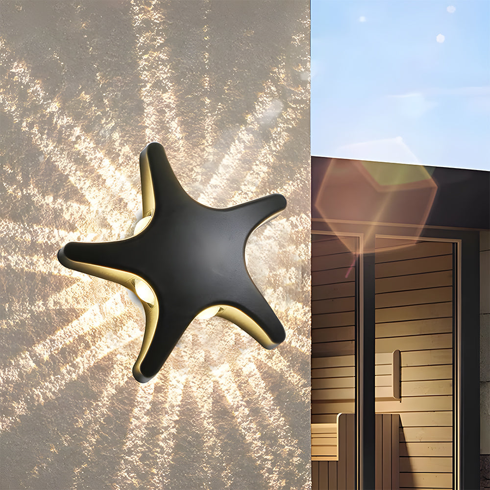 Modern Waterproof Star LED Outdoor Wall Light