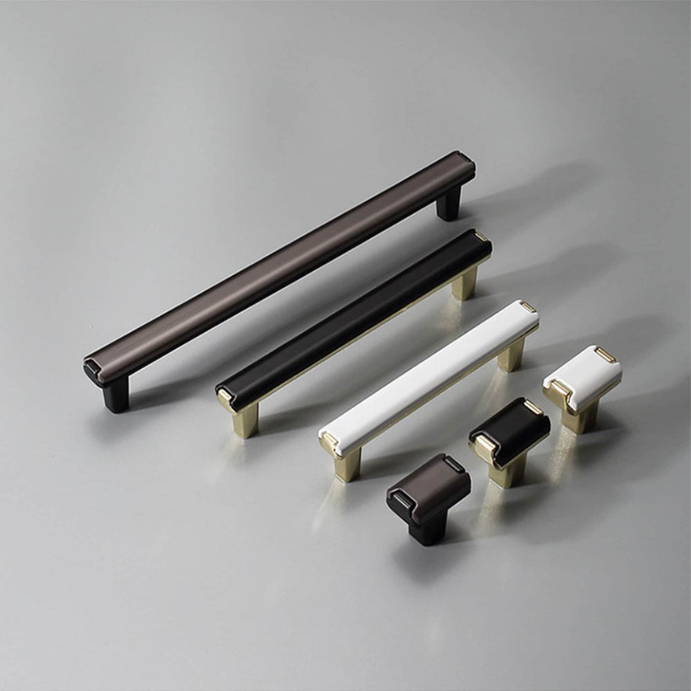 European Style Simple High-End Cabinet Drawer Handle Black pulls