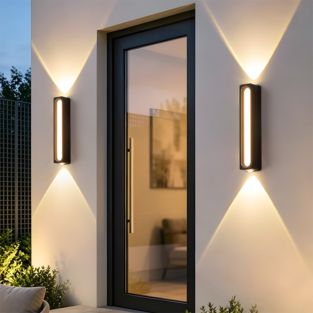 IP65 Modern Black LED Up Down Outdoor Wall Light