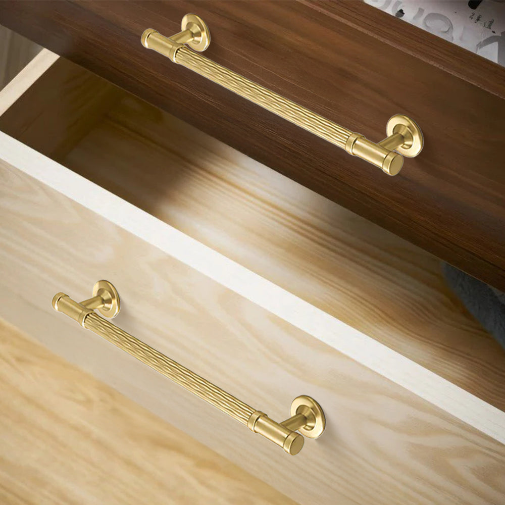 Fashionable Gold Textured Kitchen Cabinet Handles