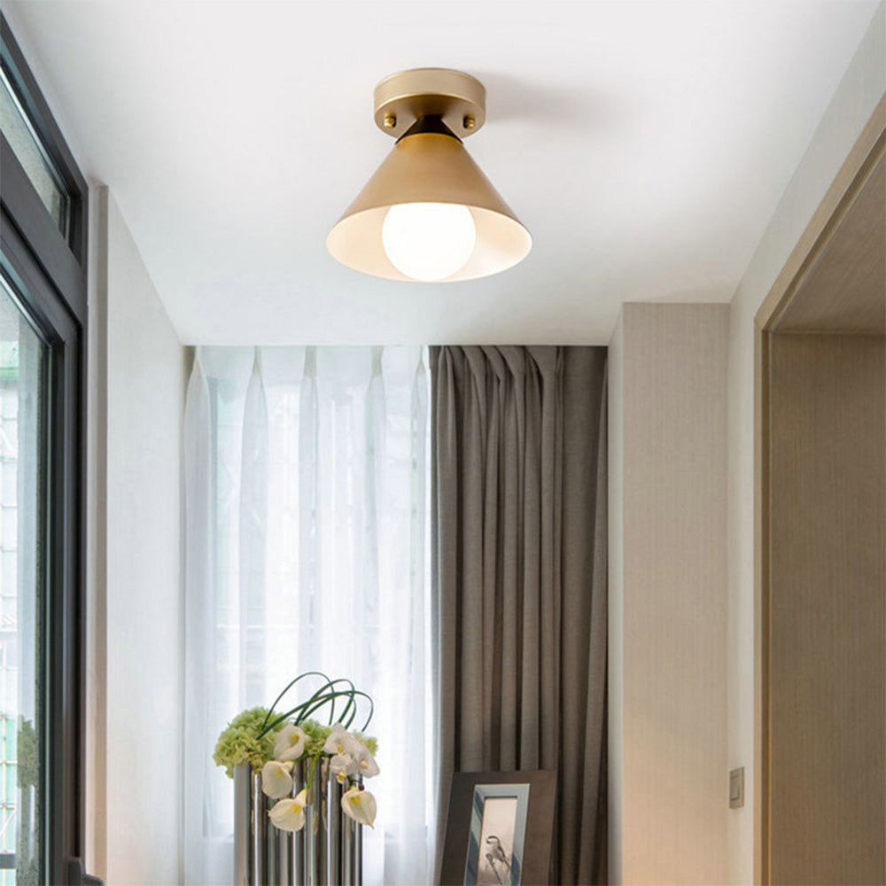 Modern Gold Flush Ceiling Light