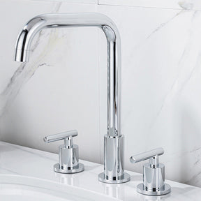 Dual Lever Brass Bathroom Tap_Chrome