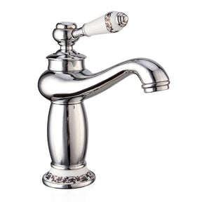 Traditional  Solid Brass Single Hole Basin Tap_Chrome