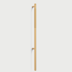 Modern Gold Knurled Bar Pull Handles