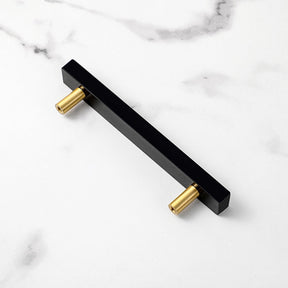 Light Luxury Marble Brass Square Cabinet Handles