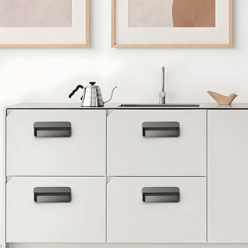 Stylish Metal Recessed Sliding Door Concealed Handles