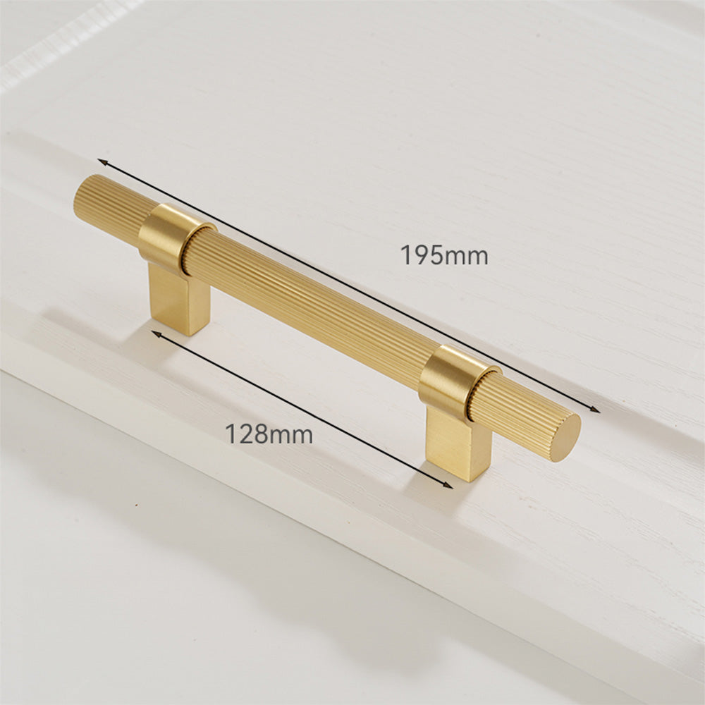 Solid Brass Knurled Hardware Kitchen Cabinet Pull