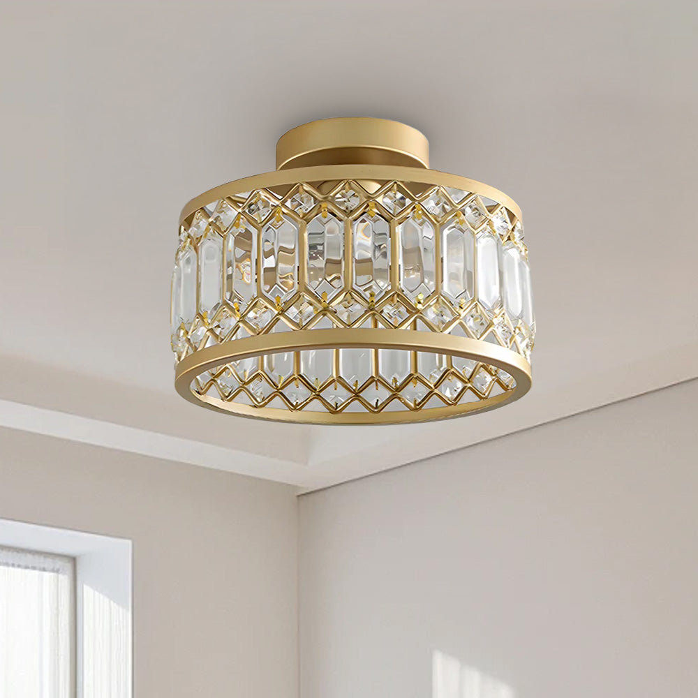 Contemporary Crystal Shade Ceiling Lighting
