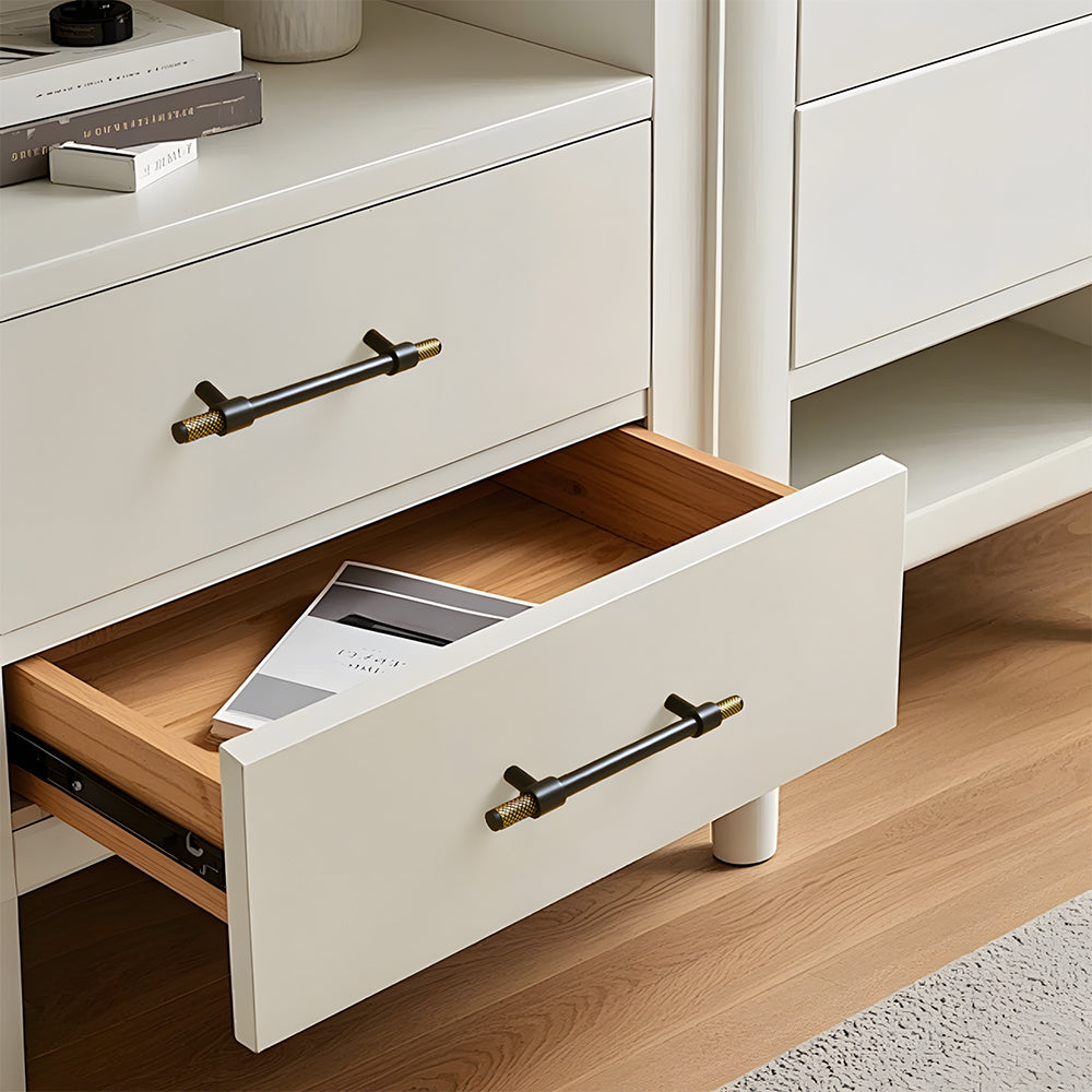 Solid Brass Knurled Kitchen T-Bar Cabinet Handles