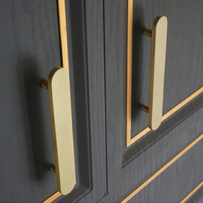 Modern Simple Brass Gold Cabinet Handles