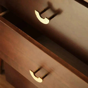 Shiny Gold Brass Semi Circle Cabinet Handles