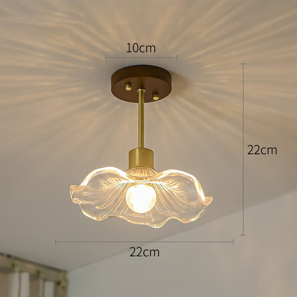 Flower Glass Hallway Ceiling Lighting