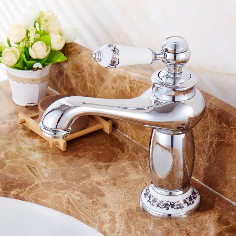 Traditional  Solid Brass Single Hole Basin Tap_Chrome