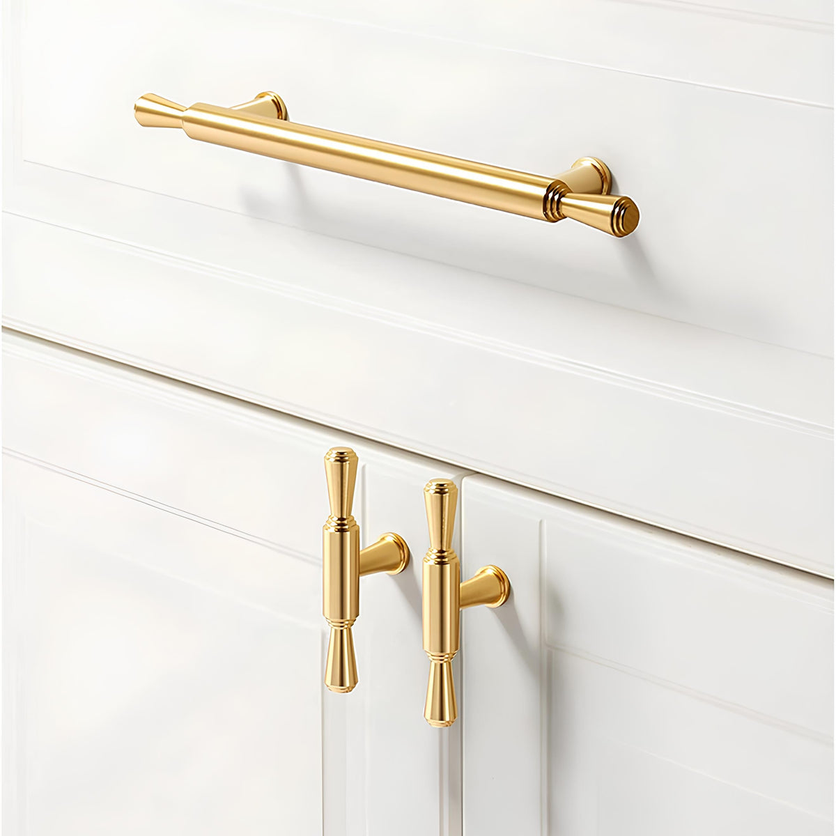 Modern Simple Gold Aluminum Alloy Kitchen Drawer Handle