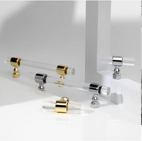 Luxury Clear Acrylic Kitchen Wardrobe Cabinet Handles Knobs