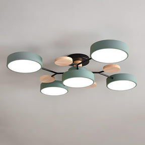 Modern Round Branch Type LED Semi-Recessed Ceiling Light