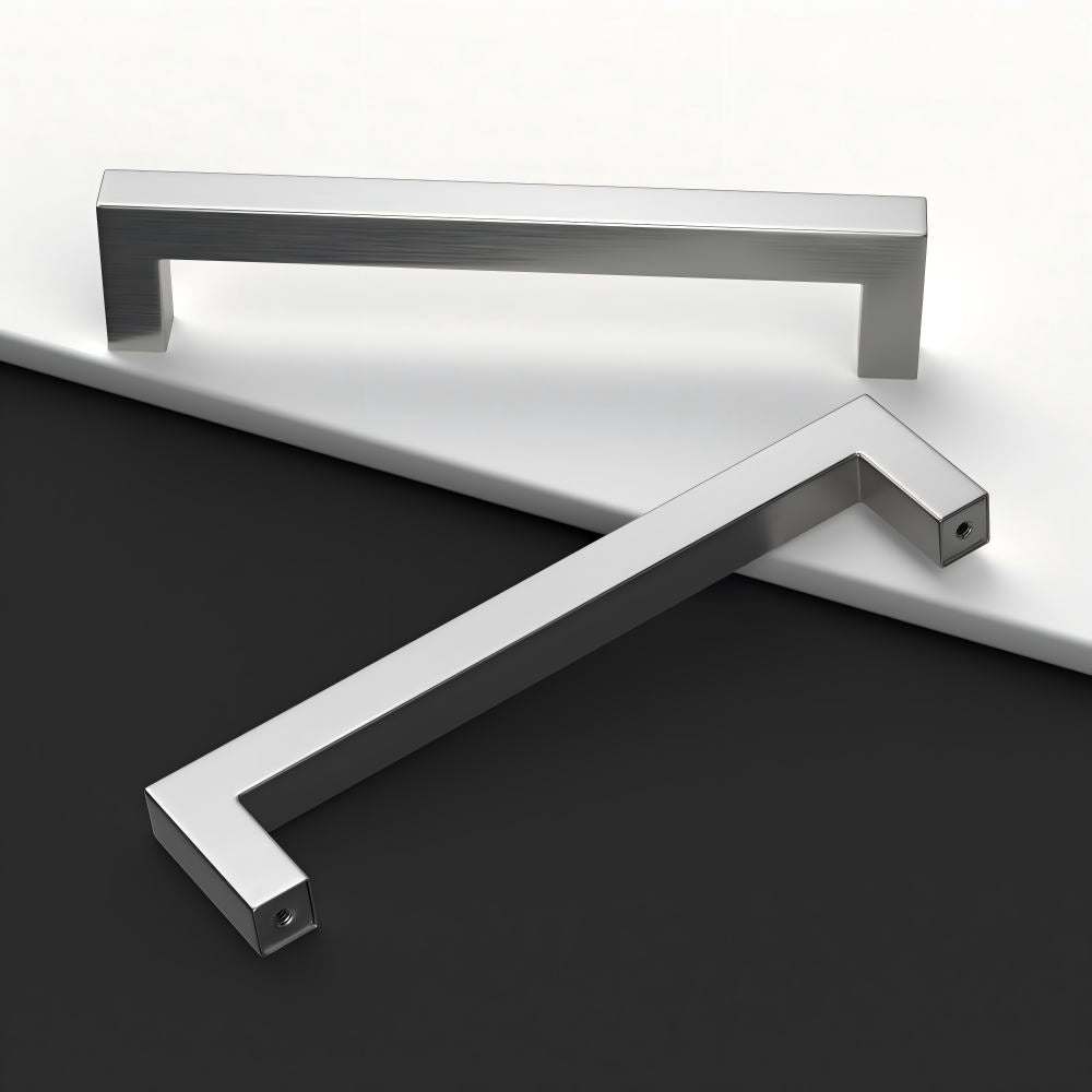 1 Pack Solid Brushed Satin Square Bar Pull Handles