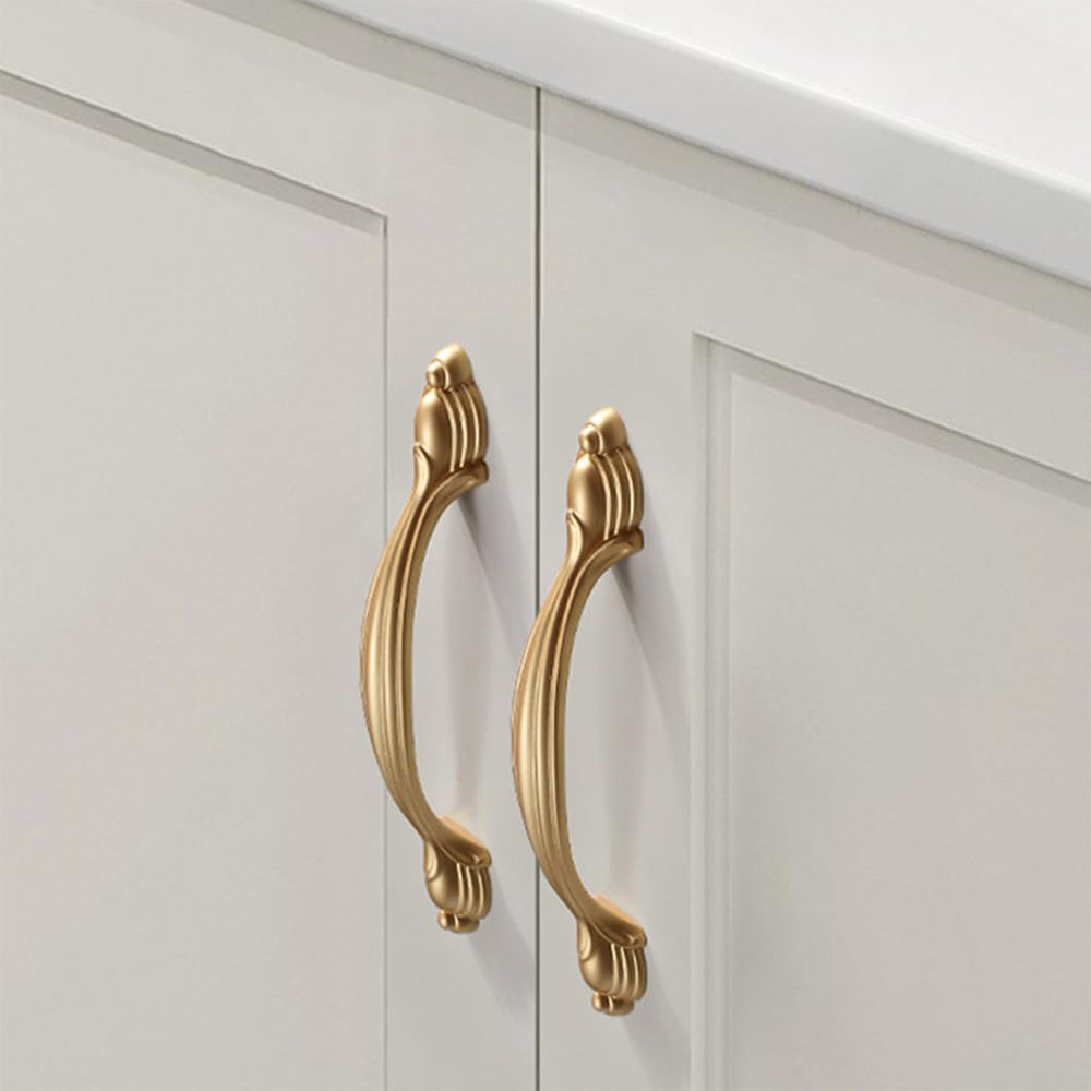 Modern Gold Zinc Alloy Furniture Cabinet Handle And Knob