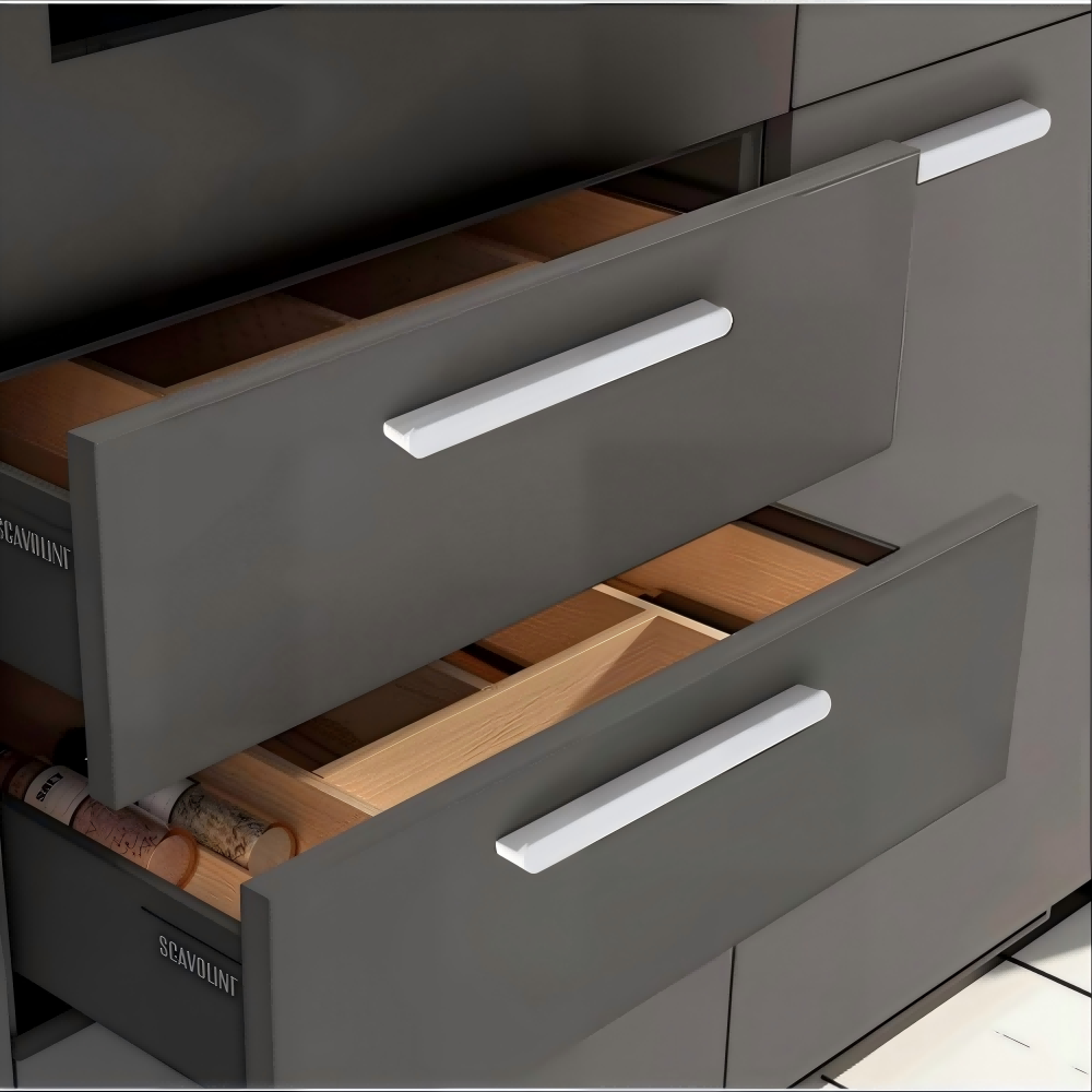 Simple T-shaped Rounded Corner Kitchen Cabinet Handles