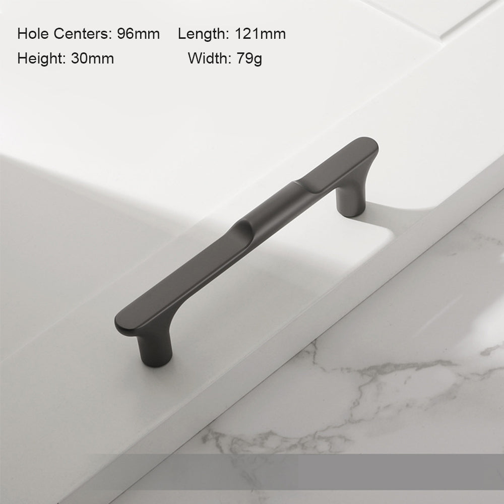 Modern Zinc Alloy T Bar Square Cabinet Pulls