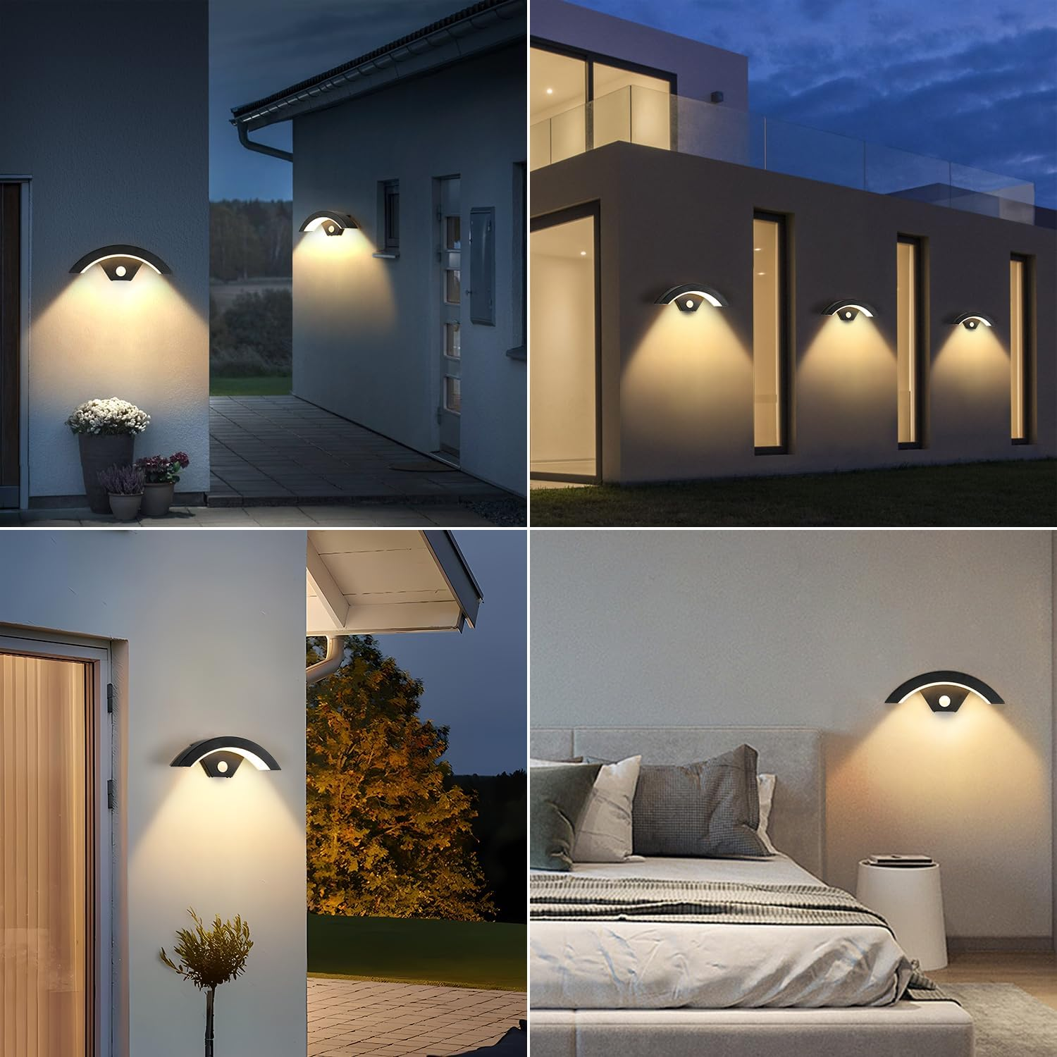 IP65 Contemporary PIR Waterproof LED Garden Wall Lamp