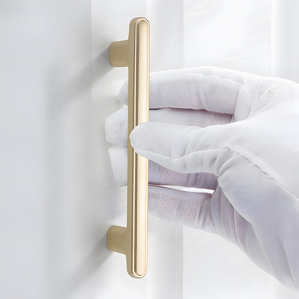Modern Zinc Alloy T Bar Knobs & Grooved Bar Cabinet Pulls