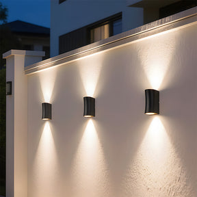IP65 Curved & Square Up Down Exterior Sconce