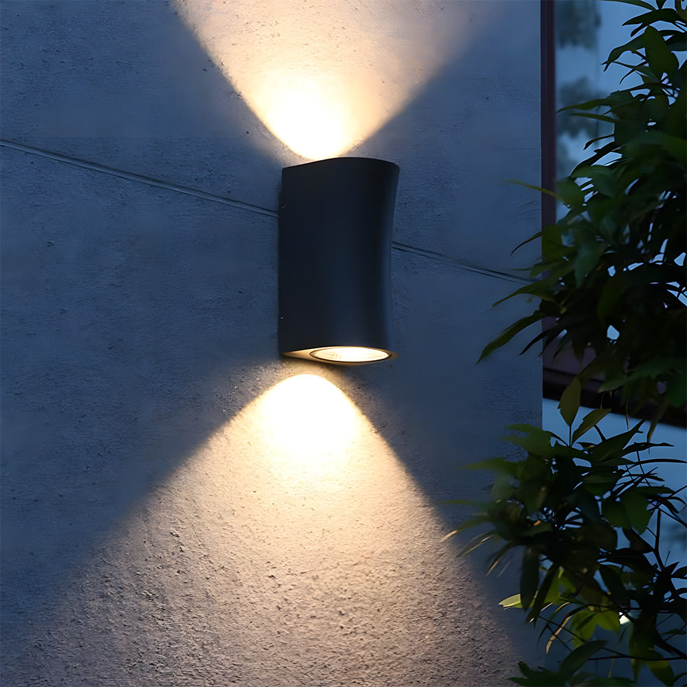 IP65 Curved & Square Up Down Exterior Sconce