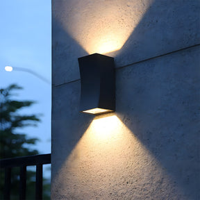 IP65 Curved & Square Up Down Exterior Sconce