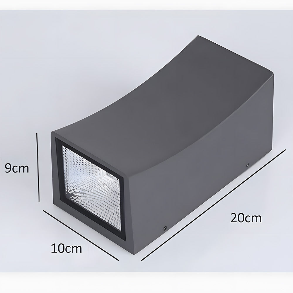 IP65 Curved & Square Up Down Exterior Sconce