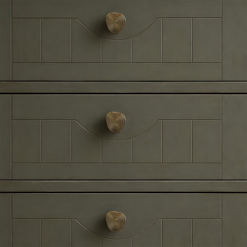 Organic Round Textured Zinc Alloy Cabinet Knobs