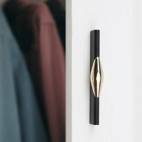 Aluminum Alloy Simple Black Gold Cabinet Handle