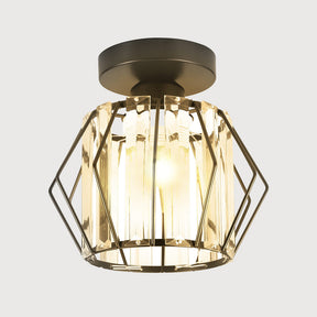 Geometric Bedroom Crystal Glass Ceiling Lights