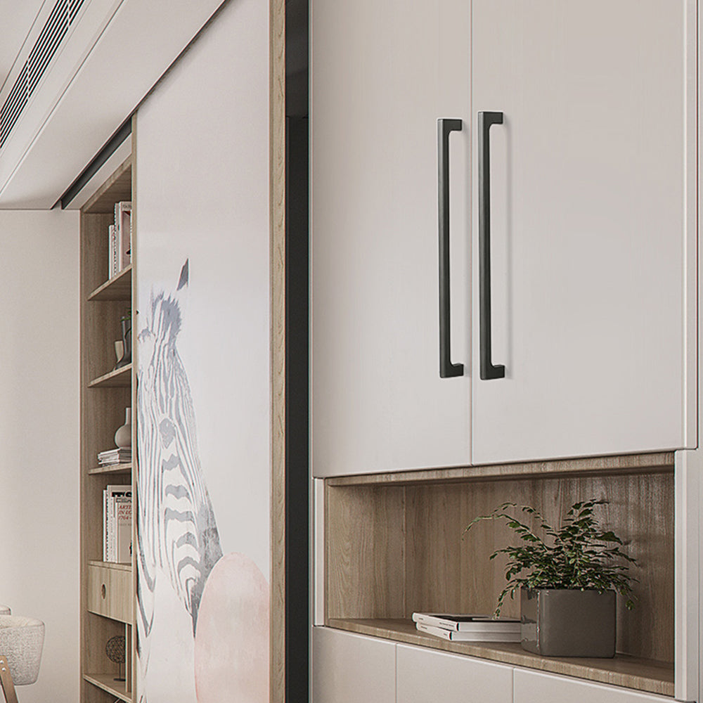 Black Simple Long Cabinet Handles