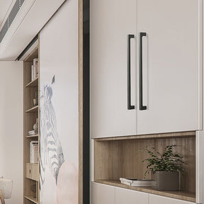 Black Simple Long Cabinet Handles
